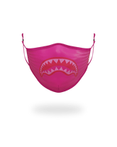 ADULT PINK SHARK FORM-FITTING FACE MASK