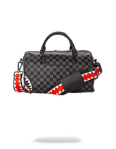 GREY CHECKERED SHARKS IN PARIS MINI DUFFLE