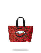 RED LEOPARD LIPS TOTE