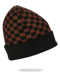 GOLD CHAIN CHECK BEANIE