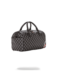 GREY CHECKERED SHARKS IN PARIS MINI DUFFLE