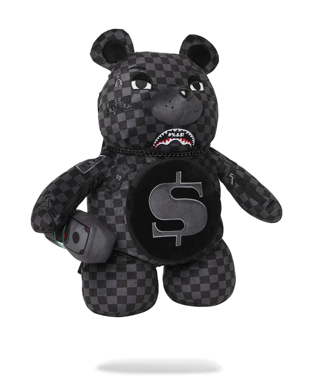 WHAT THE BEEP' SHARK MONEYBEAR TEDDYBEAR BACKPACK